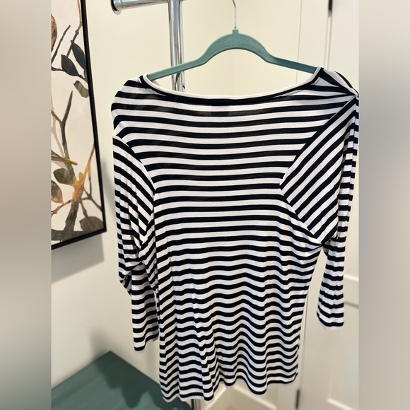 CAbi black and white striped tee size small - Picture 3 of 4